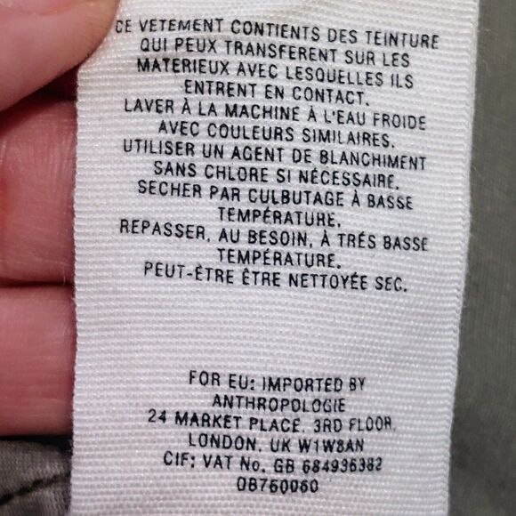 HEI HEI ANTHROPOLOGIE Women's 33 Camo Cargo Pants Green Side Buckle Stretch - Picture 9 of 13